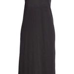 Vince NWT Pima Cotton Sleeveless Twist Back Midi in Black T-shirt Dress L $195 Photo 0