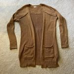 Silence + Noise Brown long knit cardigan cozycore preppy light academia twee Photo 0