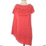 Rebecca Minkoff  XS Hibiscus Red Rita Embroidered One Shoulder Mini Dress Photo 2