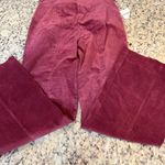 Forever 21  Burgundy Velvet Flare Pants Size XL Photo 5