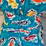Vintage Malcolm Starr 70s 80s 100% Silk Midi Dress Photo 7
