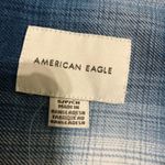 American Eagle  Outfitters Women's Shirt Size‎ Small Blue Plaid Grunge Oversized Photo 7