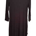 A New Day Women's Size Medium LS Mock Turtleneck Rib Knit Midi Dress Black NWT Photo 0