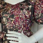 Jessakae Elegant Black and Purple Floral Dress Size Medium. Photo 6