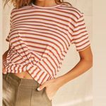 June and Hudson Cropped Top Twist Front Cotton Blend Striped Size XL NWT Photo 7