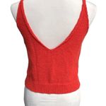 ZARA Knit Tank Top Cropped Sweater Blood Orange Size Medium Photo 1