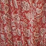 Dear John Size Large Tiered Dress Ruffle Shimmer Paisley Sleeveless Red Photo 3
