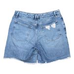 Good American  Good Icon Bermuda Denim Shorts 90s Distressed Medium Wash 12 / 31 Photo 2