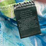 Ralph Lauren Lauren  Sleeveless‎ Shirt Dress Size Medium Green Blue Palm Photo 4