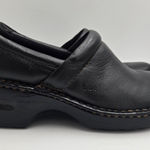 B.O.C. Born Women's Penny Black Pebbled Leather Slip On Clogs Size 8.5 M Nurse Photo 0