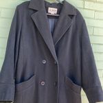 Liz Baker  Essential woman’s black double breasted Peacoat size 12 Photo 2