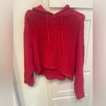 Pilcro  Sailcloth Hooded Sweater Red Size Medium Anthropologie Photo 7