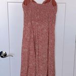 A.U.W. Neutral Floral Padded Button Detail Spaghetti Strap Dress Red Size M Photo 3