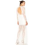 Alexis Guipure Lace PEARLY Ivory keyhole back Rizer Long Dress XS Photo 1