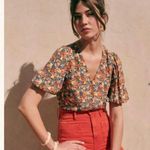 Sézane Sezane Paula Blouse Button Down Floral Sz 34/XS Photo 0