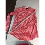 Tommy Hilfiger Red /White Striped Button Down Shirt M Classic Preppy Cherrygirl Photo 7