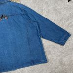North Crest  Vintage Denim Button Down Shirt Embroidered Bird Size 3X Photo 8