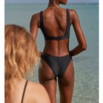 Aerie NWT! Super High Cut Cheekier Plus Bikini Bottom in True Black - Size XXL Photo 1