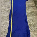 Navy blue slitted maxi dress Photo 2