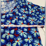 LuLaRoe NWT  Blue Floral Top Sz S/XS US 4 Short Sleeve Classic T Shirt Blouse Photo 5