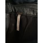 Free People  Black Faux Leather Buckle Detail Mini Skirt Size 0 Photo 3