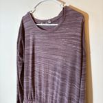 Athleta  Beyond Soft Avenues‎ Dress Plum Heathered Knit Long Sleeve Size Medium Photo 1