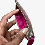 Coach Signature Canvas Pink Leather Trim Coin Purse Wallet OS Photo 4