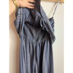 Japna Anthropologie  Blueish Floral Strapless Smock Top Riffle Jumpsuit Sz M Photo 3