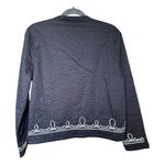 Peck & Peck Black lightweight quilted Cotton Embroidered Jacket size S Photo 2