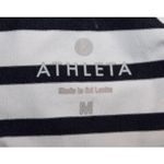Athleta  Chi Striped Racerback Tank 214355-00 White Navy Blue Athletic Top Size M Photo 3