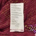Free People  NWOTS Red Sequin Shirtee Button Down Burgundy Maroon Top size XS Photo 6
