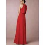 Jill Stuart Jill  Iva Crepe Maxi Dress Sleeveless Split Back Burnt Orange Size 14 Photo 2