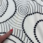 Vintage 60s Needle Craft Graphic Maxi Dress Black White Print Long Sleeve Bow Size XS Photo 9