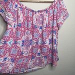 Belle Sky  Paisley Flowy Off-shoulder Blouse Women’s Size Medium Photo 5