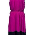 Shelby & Palmer Goddess Halter ColorBlock Sundress Sz 12 Magenta Black Boho Chic Photo 0