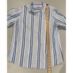 LL Bean Oxford Shirt Womens Small Striped Button Down Preppy Coastal 100% Cotton Photo 3