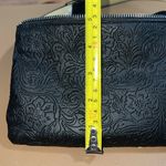 Stone Mountain black leather belt sz small pleather tooled zip up belt bag NWOT Photo 8