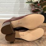 Lands' End Lands’ End Scalloped Edge Brown Leather Ankle Boots Photo 6