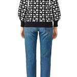 Parker Black and Silver Star Crewneck Long Sleeve Sweater Size Medium Photo 2