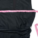 Banana Republic  Black Linen Blend Sleeveless Tie Waist Midi Dress Size L Photo 5