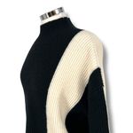 Commense Miss Paris Black White Colorblock Ribbed Knit Sweater Size Small Photo 2