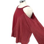 Gilli Asymmetrical Cold Shoulder Relaxed Pullover Top Berry Red Size 2X NWT Photo 4