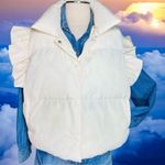 Bucket List Boutique Cream Puffer Vest Size L Photo 11