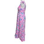 Lilly Pulitzer Maxine Pink Swirl Maxi Dress Women’s Size 6 Summer Resort Unicorn Photo 5