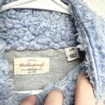 Weatherproof Sweater Women Size Large Blue Sherpa Fleece Quarter Zip Pullover Photo 2