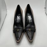 Salvatore Ferragamo  canvas pumps black vintage size 8.5 AA (narrow) kitten heel Photo 12