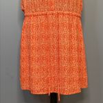 Hilary Radley  Pull Tie Waist Orange & White Women’s Dress Size 12 Photo 4