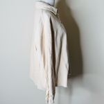 ZARA Cream Corduroy Raw Hem Shacket Photo 4
