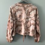 Anthropologie x The Upside Alena Drawstring Crew Sweatshirt Neutral & Pink NEW Size L Photo 8