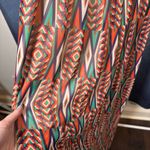 White and Orange Strapless Dress Size L Photo 4